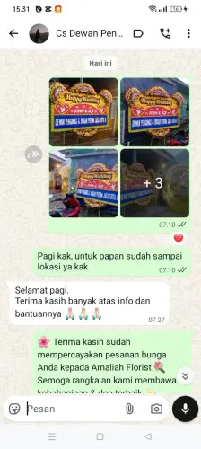 Testimonial Papan Bunga Pernikahan lebakanyar